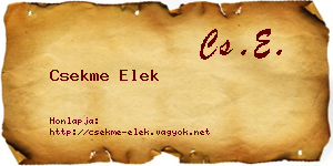 Csekme Elek névjegykártya